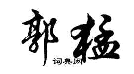 胡問遂郭猛行書個性簽名怎么寫