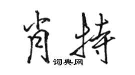 駱恆光肖特行書個性簽名怎么寫