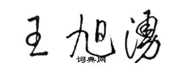 駱恆光王旭涌草書個性簽名怎么寫