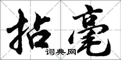 胡問遂拈毫行書怎么寫