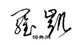 梁錦英羅凱草書個性簽名怎么寫