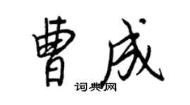 王正良曹成行書個性簽名怎么寫