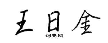 王正良王日金行書個性簽名怎么寫