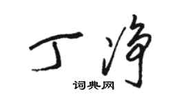 駱恆光丁淨草書個性簽名怎么寫