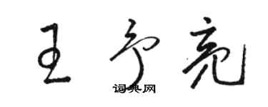 駱恆光王予亮草書個性簽名怎么寫