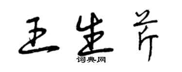 曾慶福王生芹草書個性簽名怎么寫
