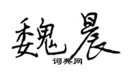 曾慶福魏晨行書個性簽名怎么寫