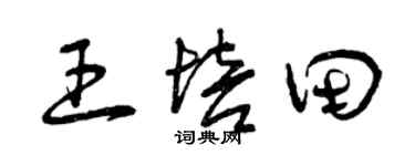 曾慶福王培田草書個性簽名怎么寫