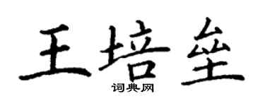 丁謙王培壘楷書個性簽名怎么寫