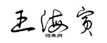 曾慶福王海賓草書個性簽名怎么寫