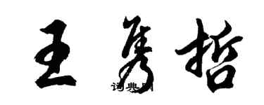 胡問遂王雋哲行書個性簽名怎么寫