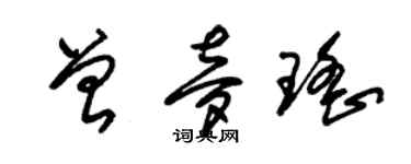 朱錫榮曾夢瑤草書個性簽名怎么寫