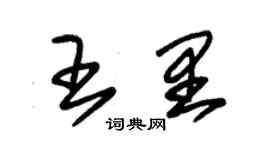 朱錫榮王里草書個性簽名怎么寫