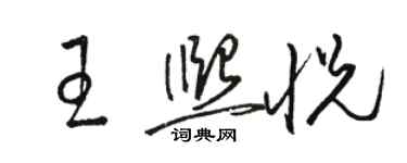 駱恆光王熙悅草書個性簽名怎么寫