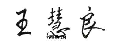 駱恆光王慧良行書個性簽名怎么寫