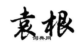 胡問遂袁根行書個性簽名怎么寫