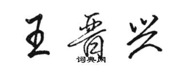 駱恆光王晉興行書個性簽名怎么寫