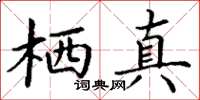 丁謙棲真楷書怎么寫