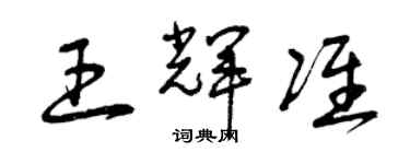 曾慶福王輝準草書個性簽名怎么寫