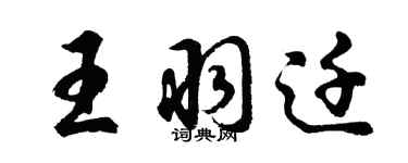 胡問遂王羽遷行書個性簽名怎么寫