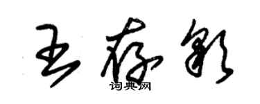 朱錫榮王存彩草書個性簽名怎么寫