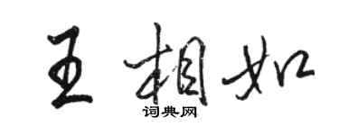 駱恆光王相如行書個性簽名怎么寫