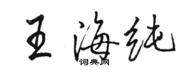 駱恆光王海純行書個性簽名怎么寫