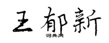 曾慶福王郁新行書個性簽名怎么寫