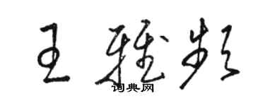 駱恆光王雅頻草書個性簽名怎么寫