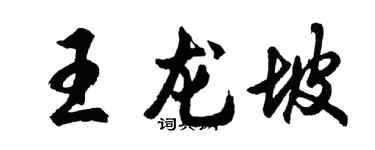 胡問遂王龍坡行書個性簽名怎么寫