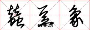 朱錫榮蠶豆象草書怎么寫