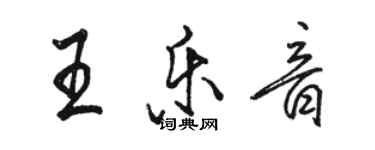 駱恆光王樂音行書個性簽名怎么寫