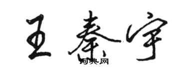 駱恆光王秦宇行書個性簽名怎么寫