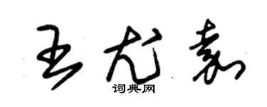 朱錫榮王尤嘉草書個性簽名怎么寫