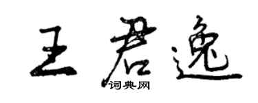 曾慶福王君逸行書個性簽名怎么寫