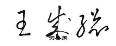 駱恆光王成總草書個性簽名怎么寫