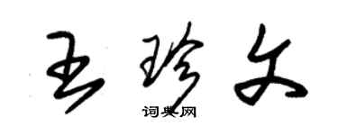 朱錫榮王珍文草書個性簽名怎么寫