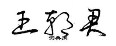 曾慶福王朝君草書個性簽名怎么寫