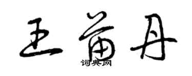 曾慶福王苗丹草書個性簽名怎么寫