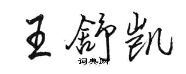 駱恆光王舒凱行書個性簽名怎么寫
