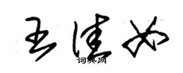 朱錫榮王佳女草書個性簽名怎么寫