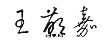 駱恆光王萌嘉草書個性簽名怎么寫