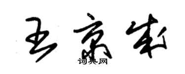 朱錫榮王京成草書個性簽名怎么寫