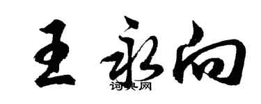 胡問遂王永向行書個性簽名怎么寫
