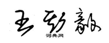 朱錫榮王斯毅草書個性簽名怎么寫