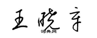 梁錦英王曉辛草書個性簽名怎么寫