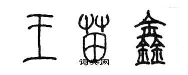 陳墨王苗鑫篆書個性簽名怎么寫