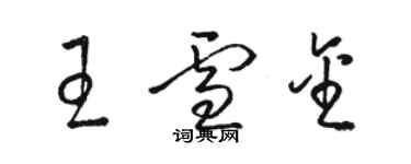 駱恆光王雪金草書個性簽名怎么寫