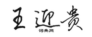 駱恆光王迎貴行書個性簽名怎么寫