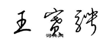 梁錦英王賽騁草書個性簽名怎么寫